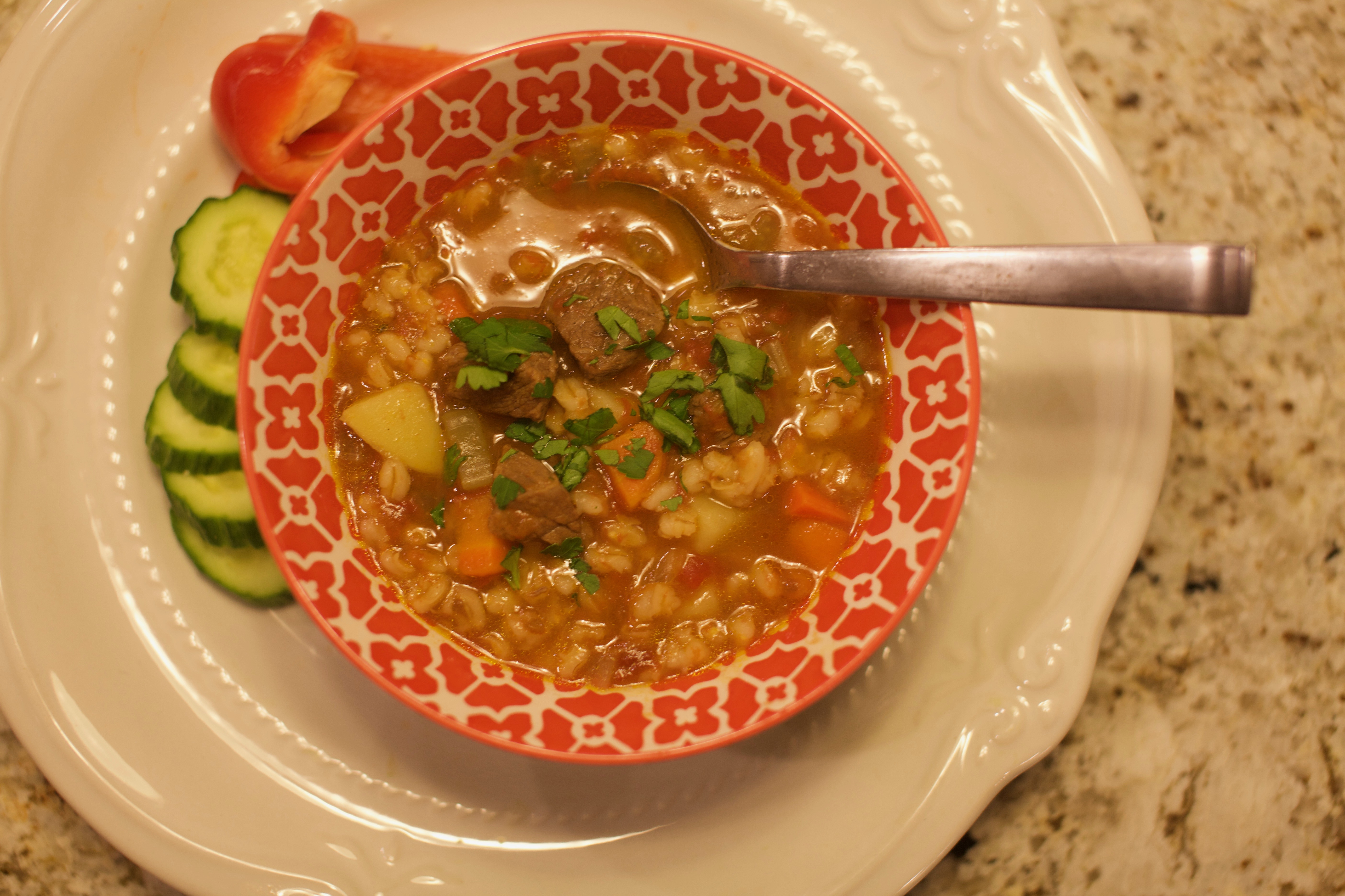 Vegetable Beef Barley Stew Recipe Club